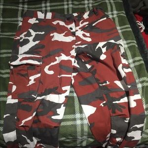 Red Camo cargo Pants